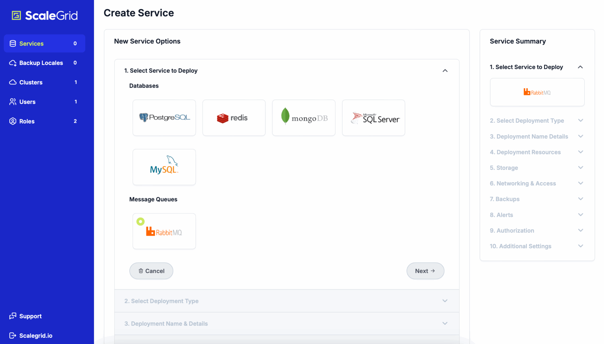 Create a service overview