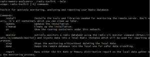 Help section of Redis Toolkit